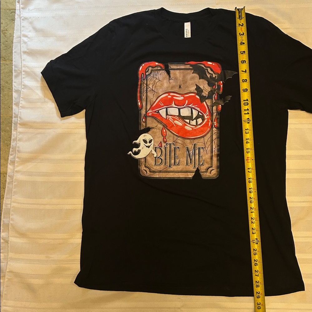 UNAVAILABLE-BITE ME Black Tee - Picture 6 of 7